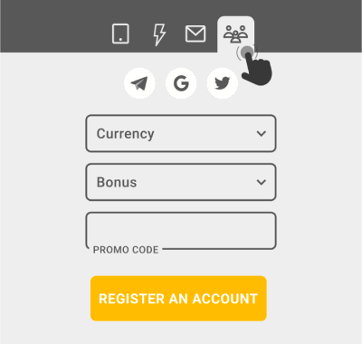Registration through social networks and messengers